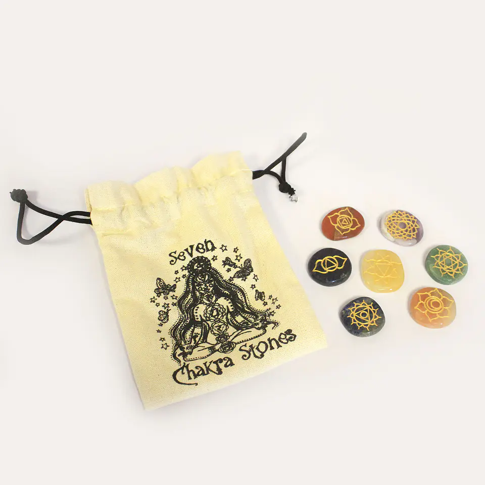 Conjunto de Pedras para Alinhamento dos Chakras 4