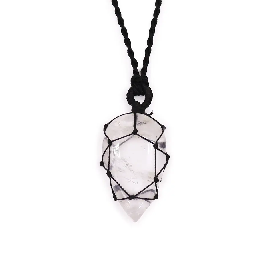 Pingente Gema em Laço - Quartzo de Cristal 1