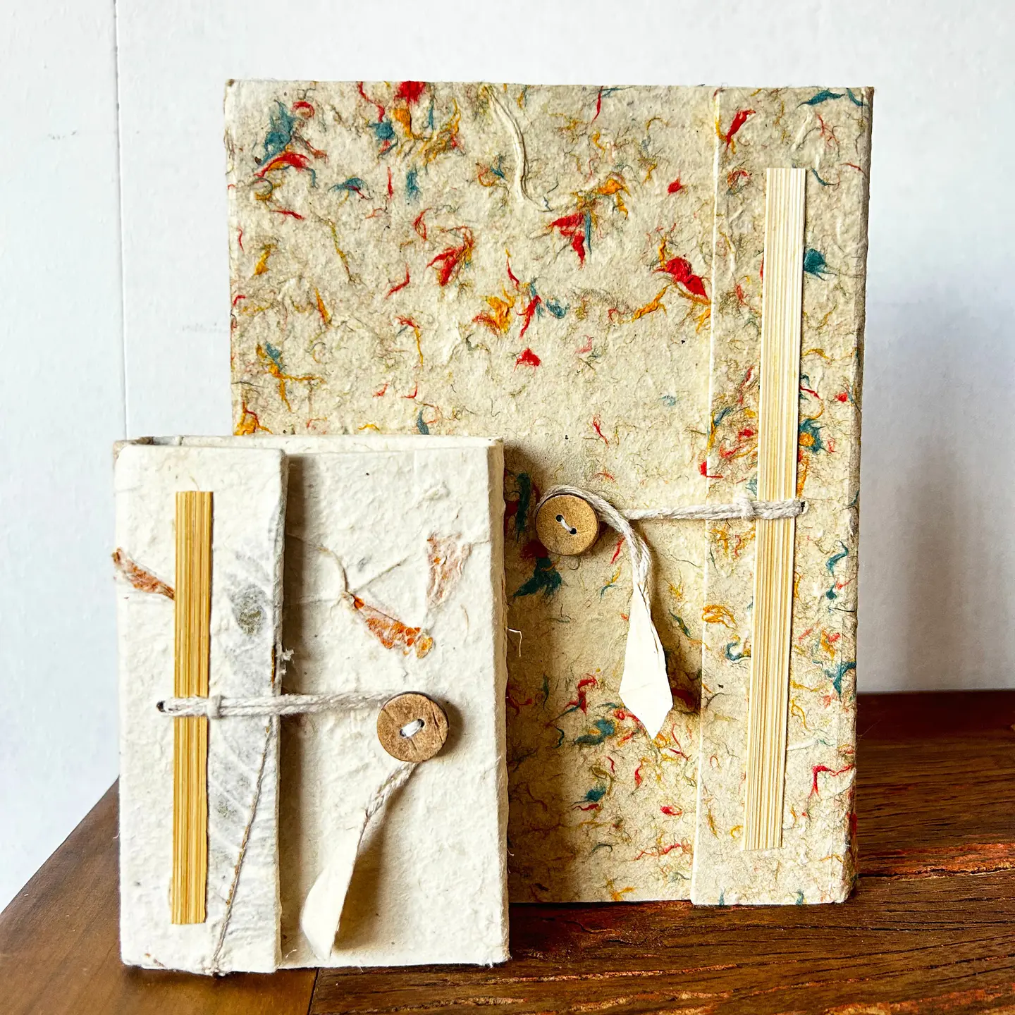 Caderno Grande Lokta - Algodão de Cores Misturadas 21x15,5cm 2