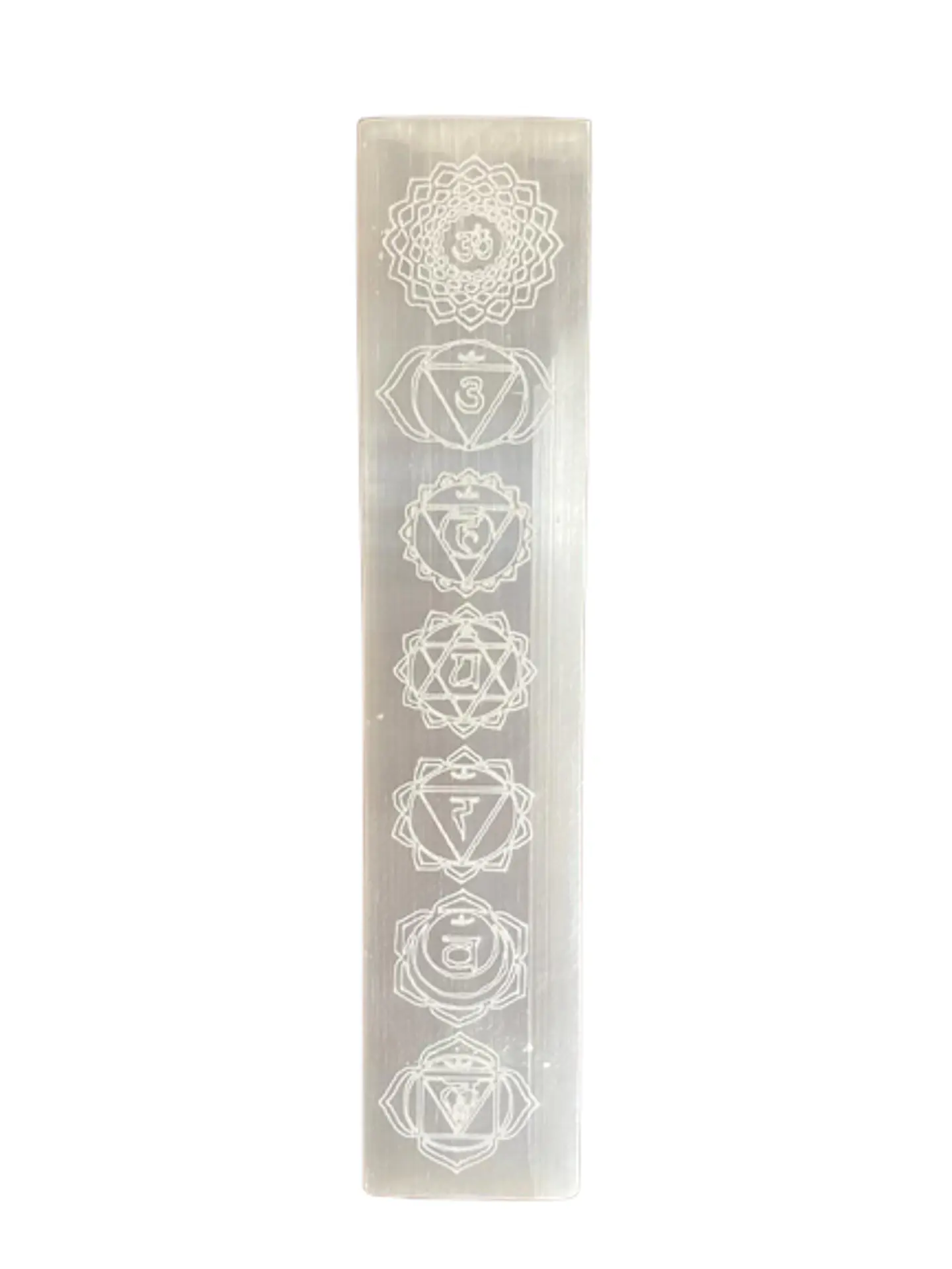 Placa de Carregamento em Selenite Plana 20cm - Chakras 2