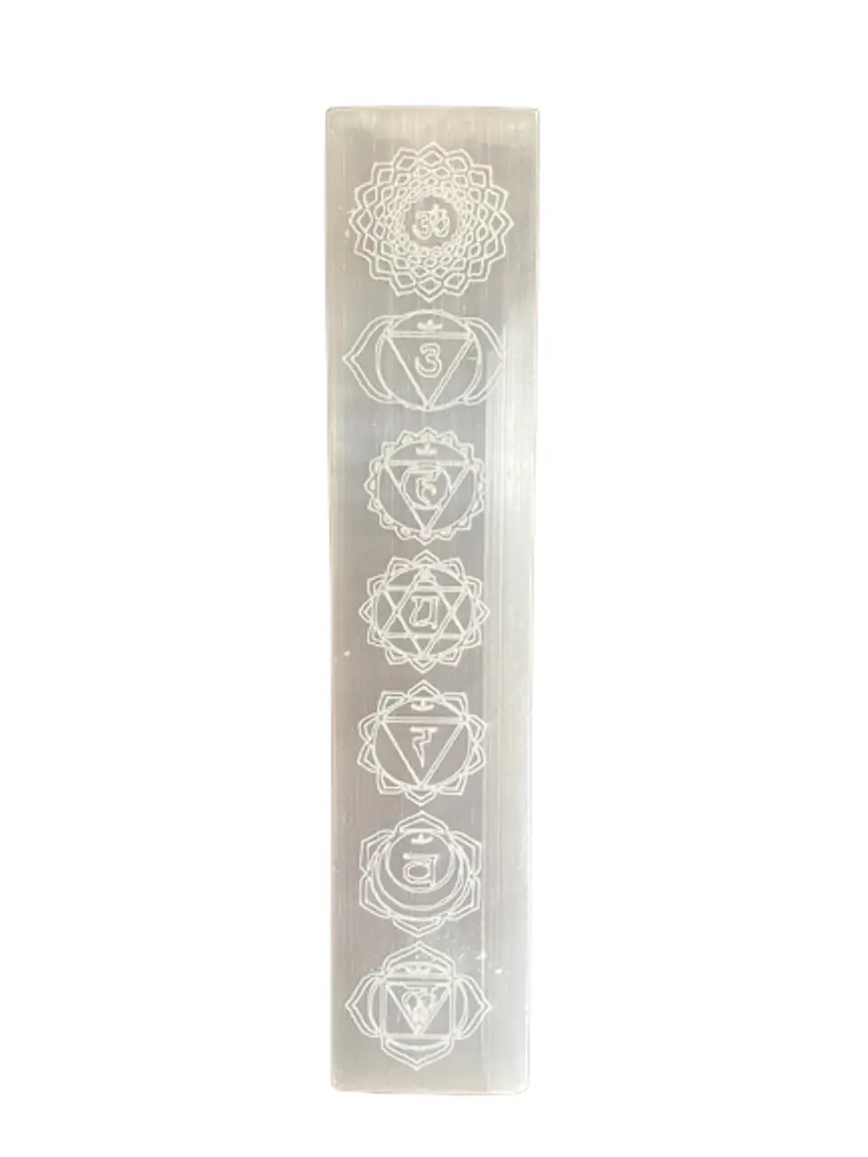 Placa de Carregamento em Selenite Plana 20cm - Chakras 2