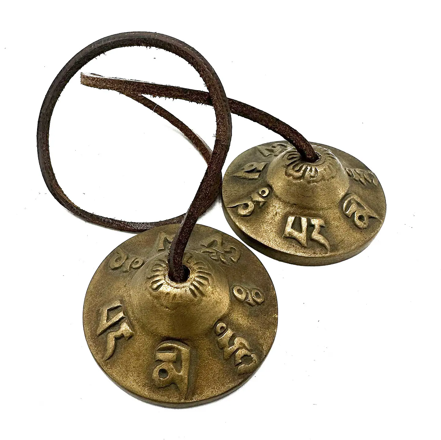 Címbalos Tingsha Tibetanos - Símbolos da Sorte - 6cm 1