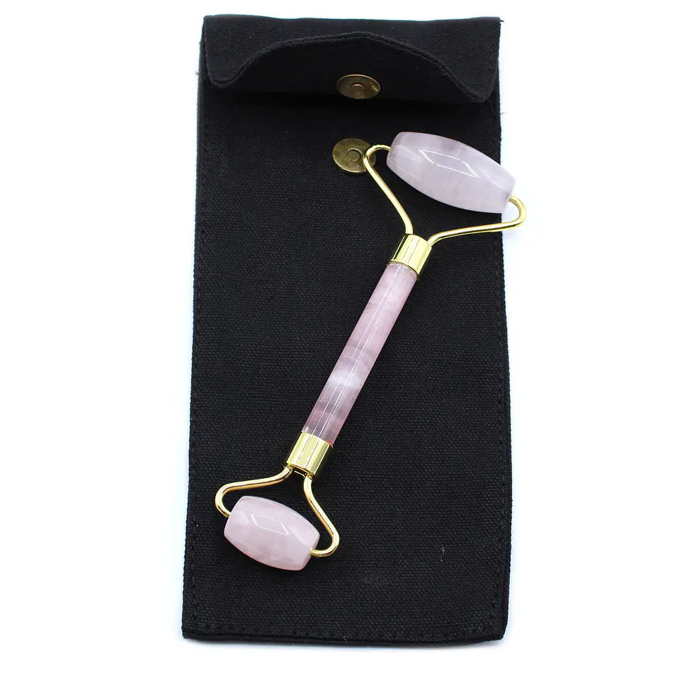Massajador Facial de Gemas Roll-One - Quartzo-Rosa 3