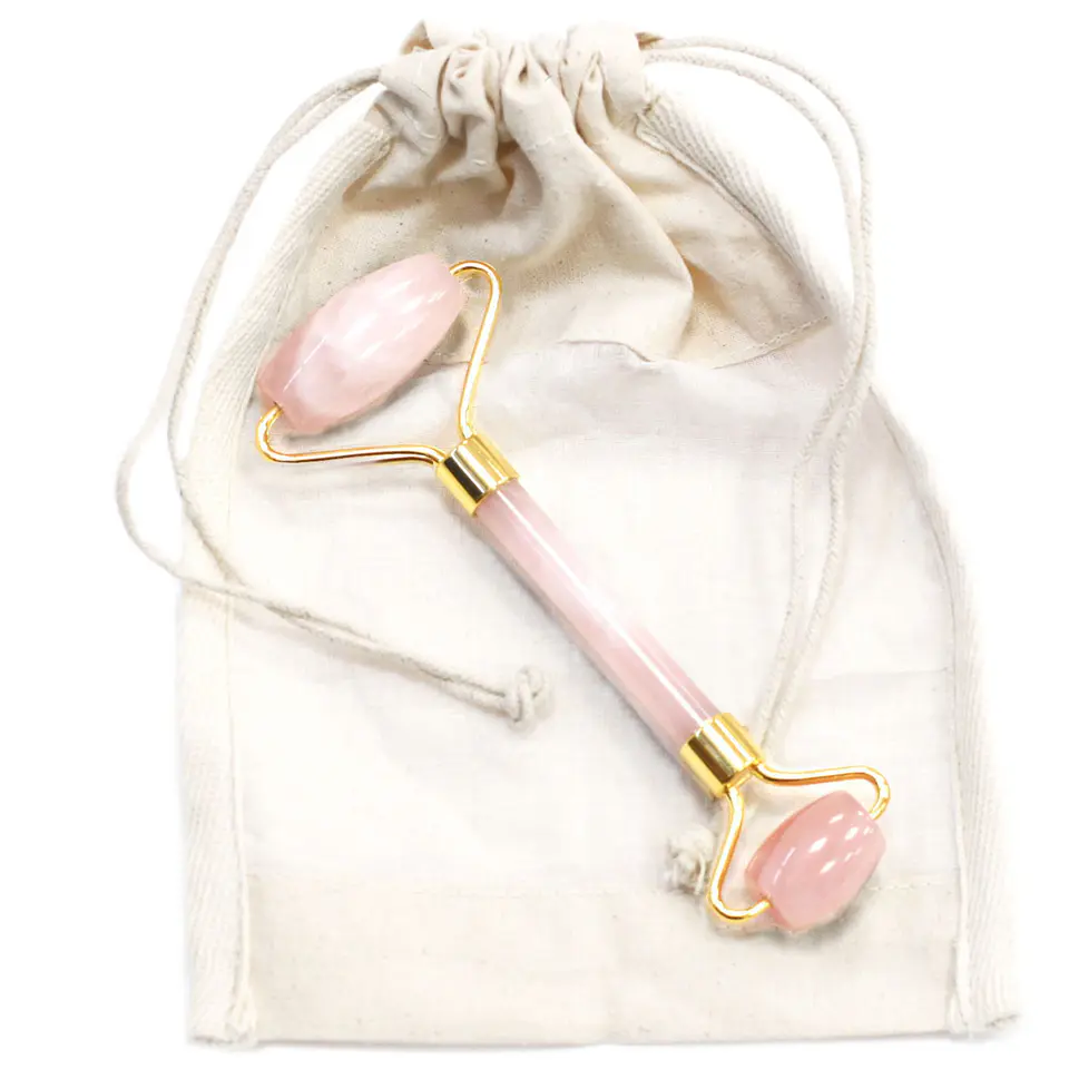 Massajador Facial de Gemas Roll-One - Quartzo-Rosa 4