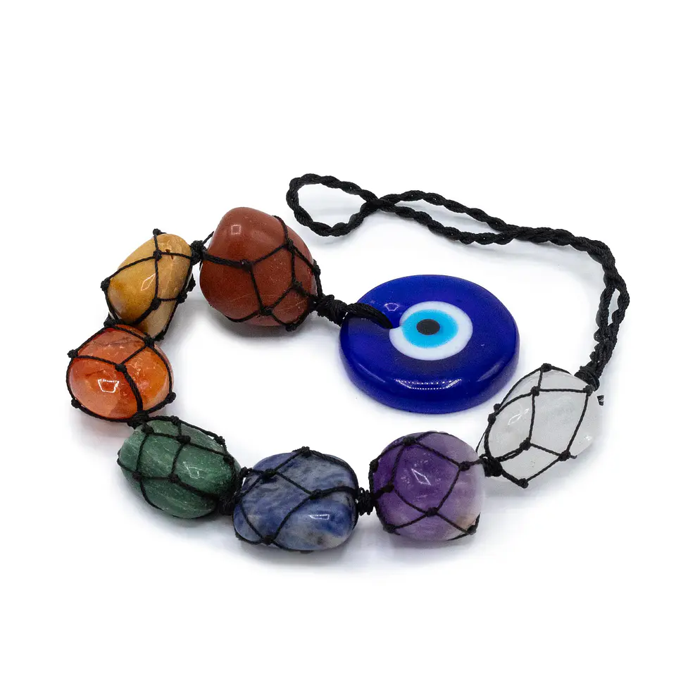 Pendente de Pedras dos Chakras Suspensas - Olho Turco 1
