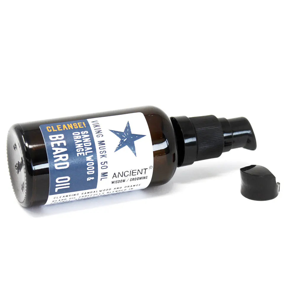 Óleo Natural Para a Barba - Viking Musk - Limpeza 50ml 2