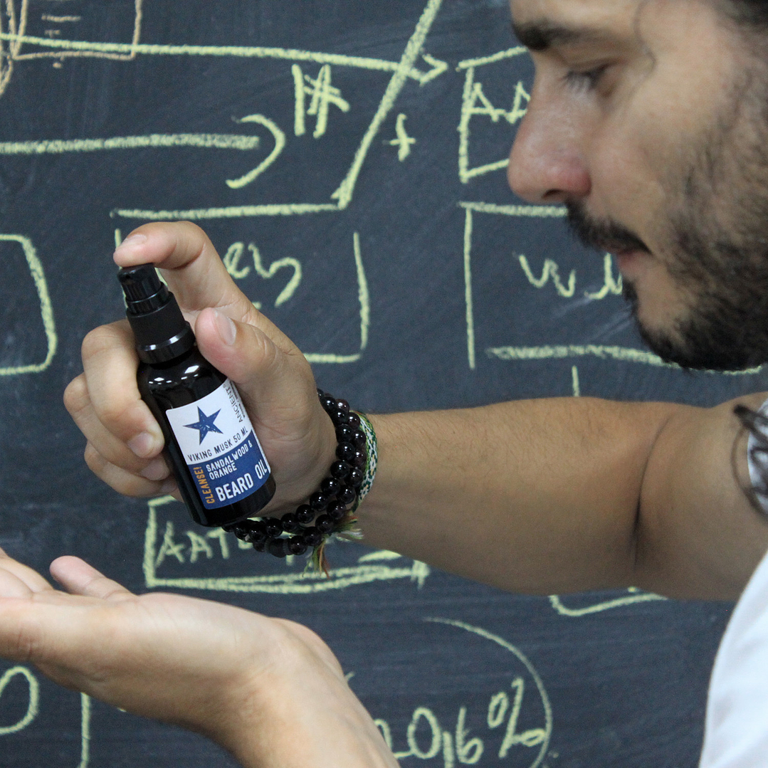 Óleo Natural Para a Barba - Viking Musk - Limpeza 50ml 3