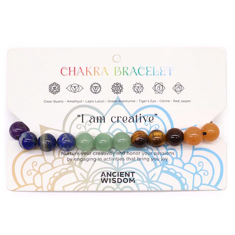 Pulseira de Pedras Naturais dos Chakras - 21 Pedras