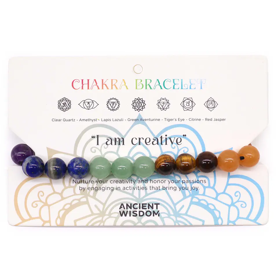 Pulseira de Pedras Naturais dos Chakras - 21 Pedras 1