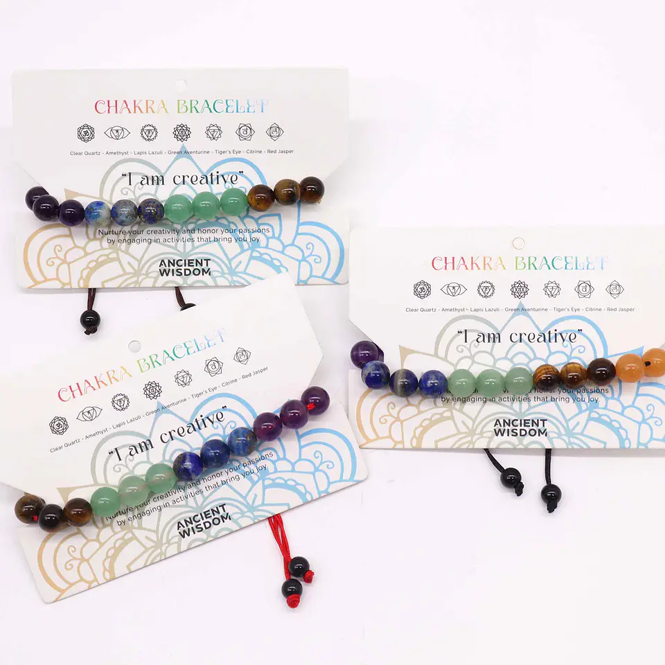 Pulseira de Pedras Naturais dos Chakras - 21 Pedras 2
