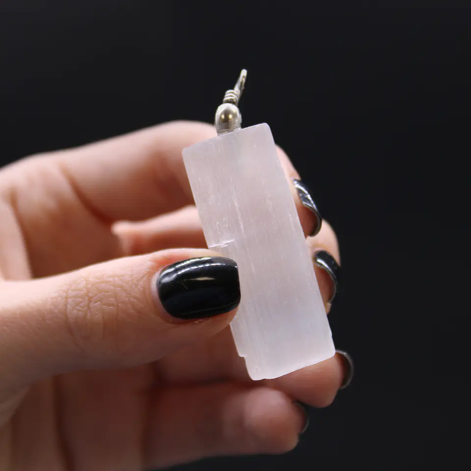 Pingente Natural de Selenite - 5x1,5cm 4