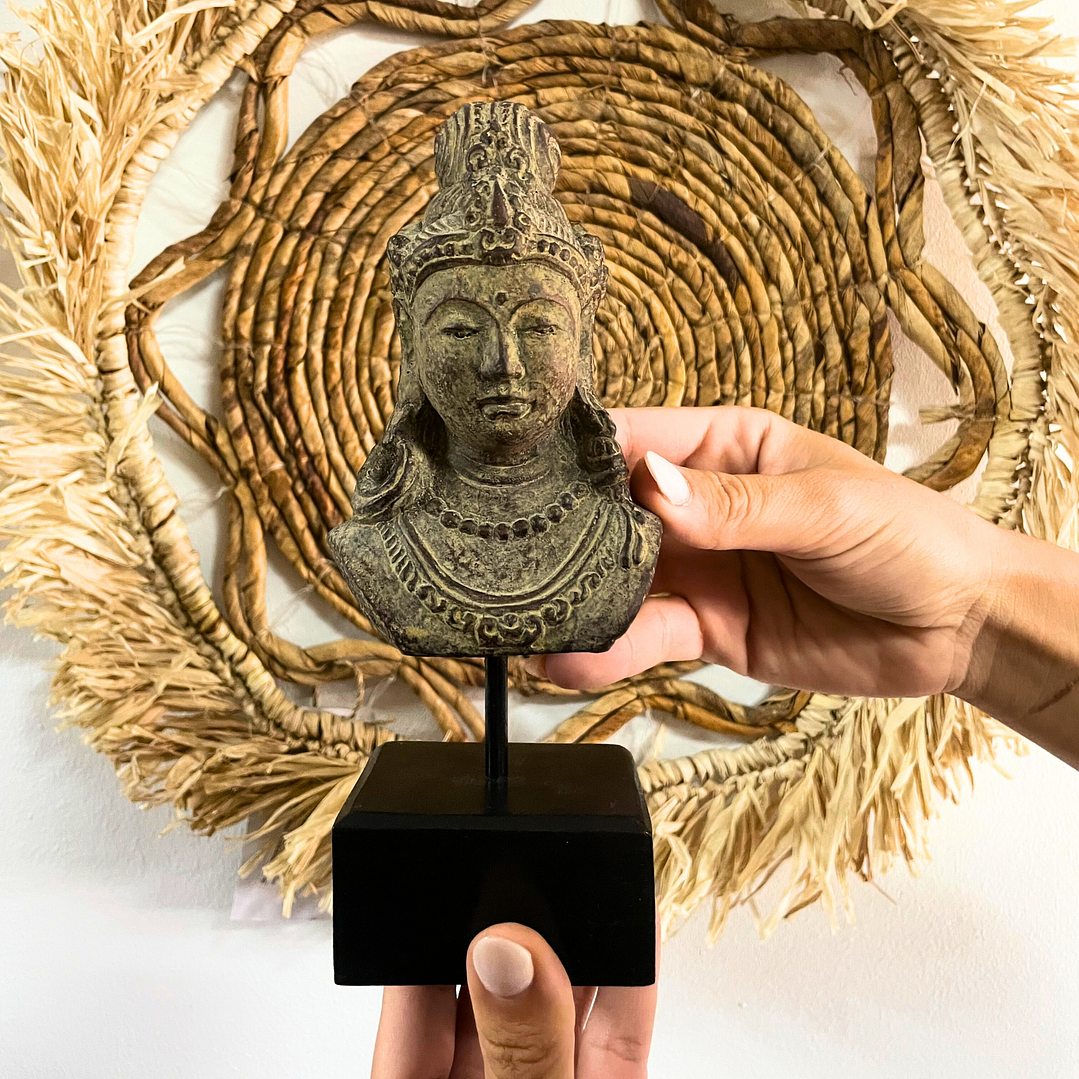 Princesa da Sorte de Java com Suporte - Cinzento Cobre 20x7x7cm 2