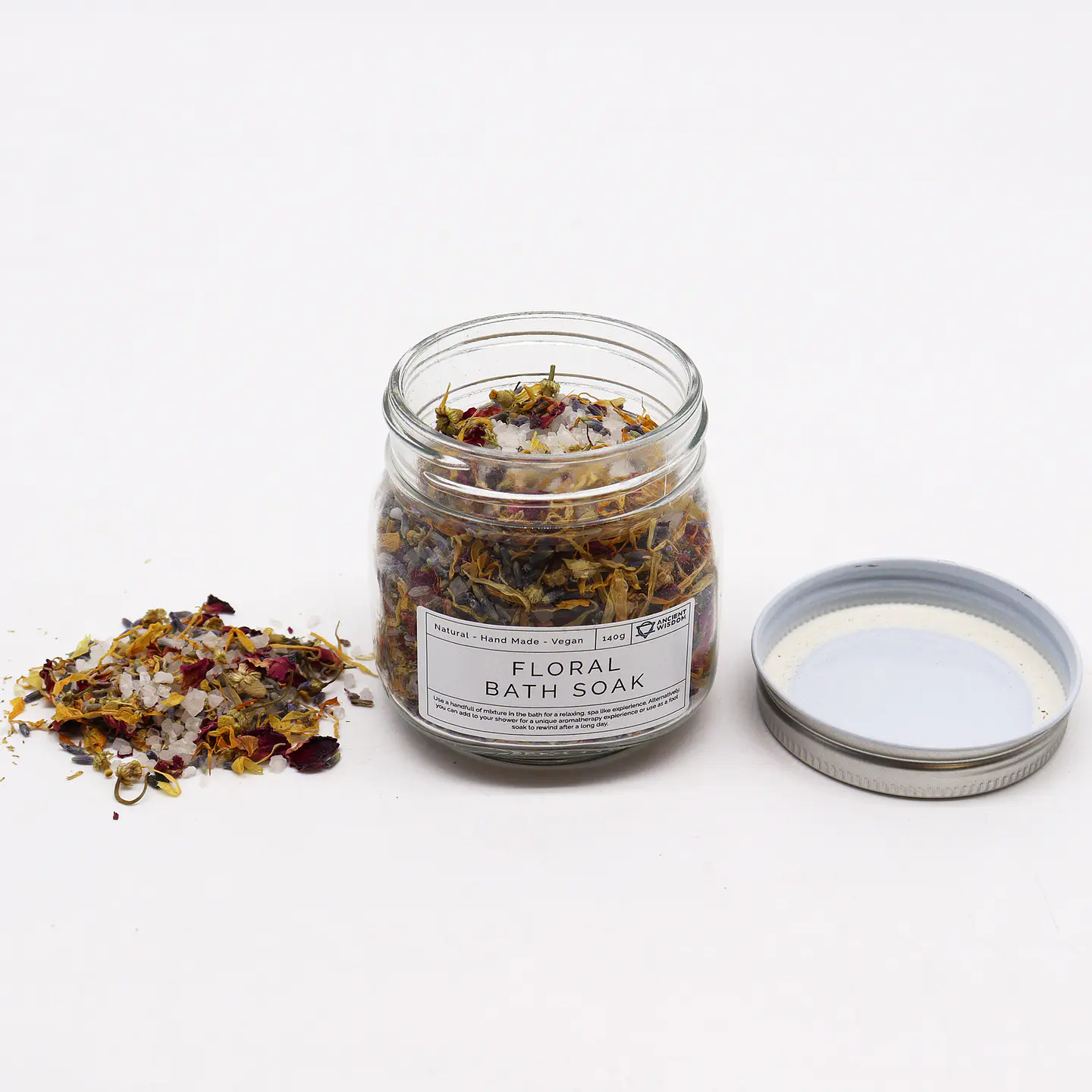 Mistura Botânica Floral Natural c/ Sais para Banho 140g 2