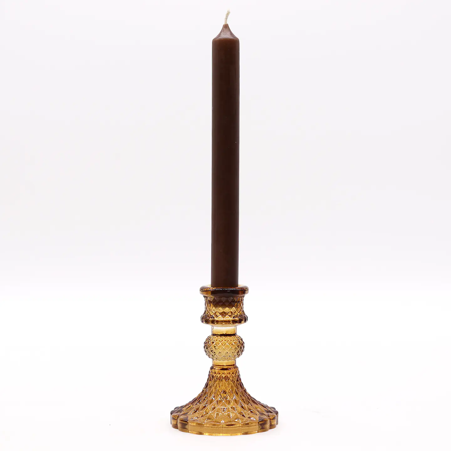 Castiçal Vintage para Mesa de Jantar - Âmbar Antigo 10x8cm 2