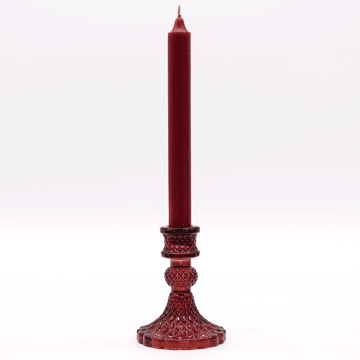 Castiçal Vintage para Mesa de Jantar - Vermelho Vampiro 10x8cm 2