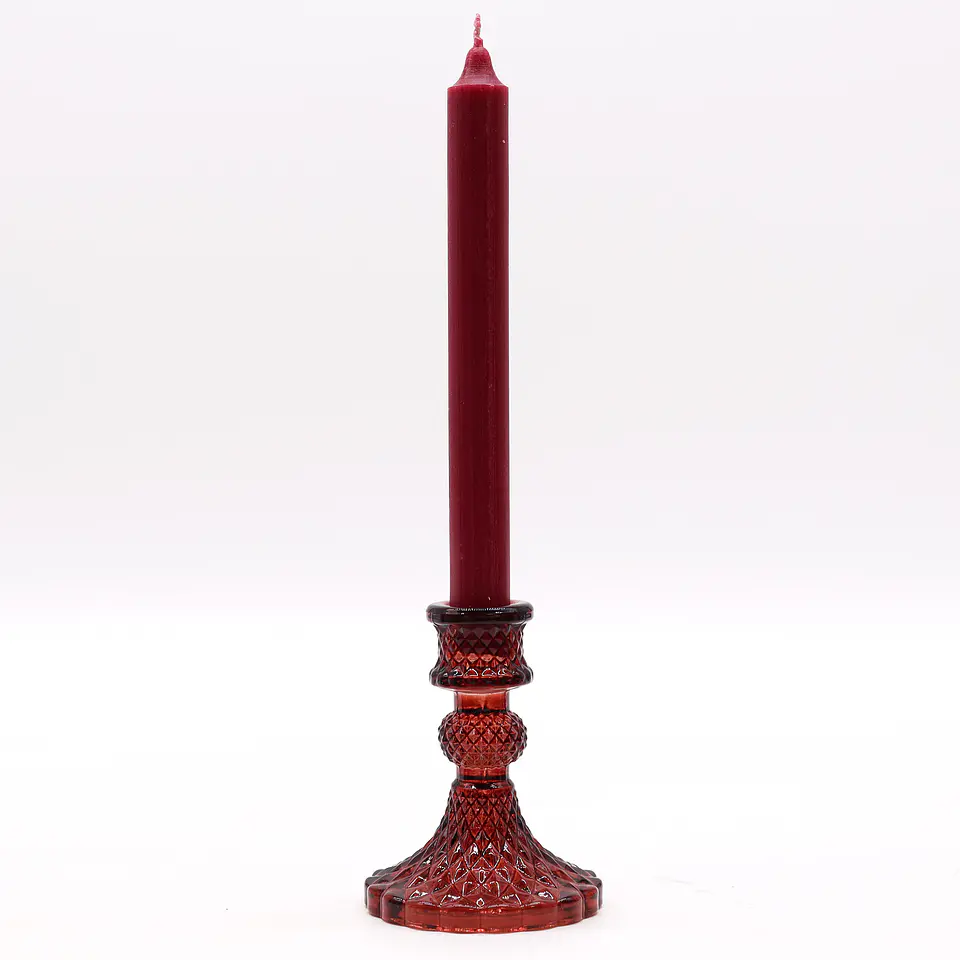 Castiçal Vintage para Mesa de Jantar - Vermelho Vampiro 10x8cm 2