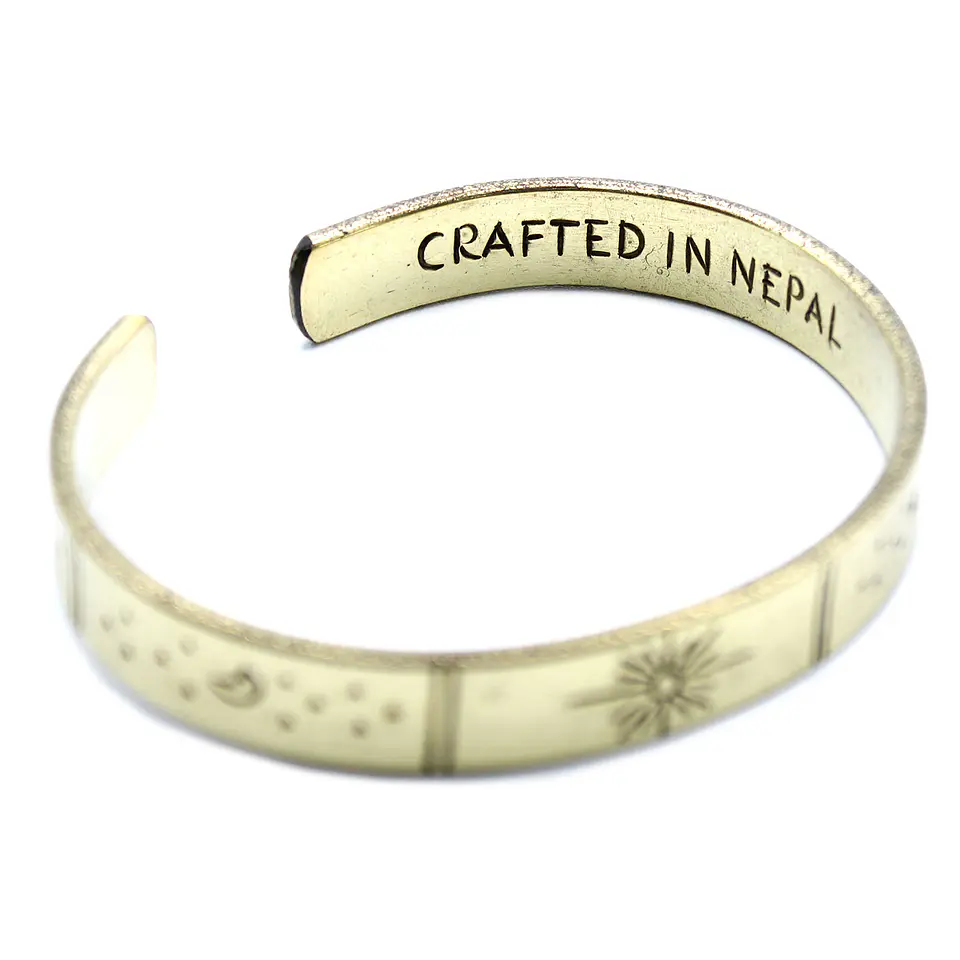 Pulseiras de inspiração em Latão - Pôr-do-Sol, Galáxia, Estrelas, Terra 2