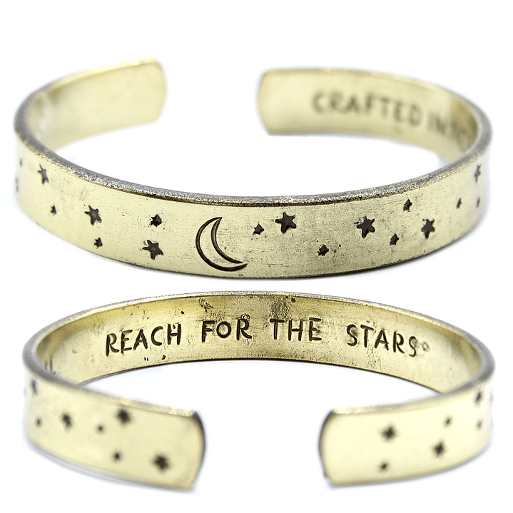 Pulseiras de inspiração em Latão - Pôr-do-Sol, Galáxia, Estrelas, Terra 4