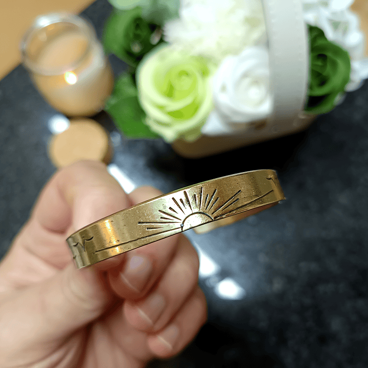 Pulseiras de inspiração em Latão - Pôr-do-Sol, Galáxia, Estrelas, Terra 6