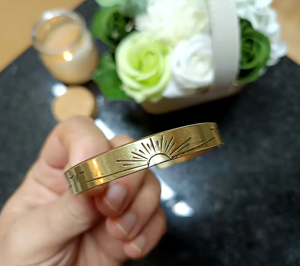 Pulseiras de inspiração em Latão - Pôr-do-Sol, Galáxia, Estrelas, Terra 6