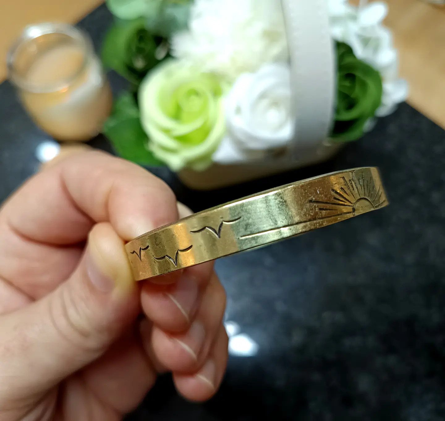 Pulseiras de inspiração em Latão - Pôr-do-Sol, Galáxia, Estrelas, Terra 7