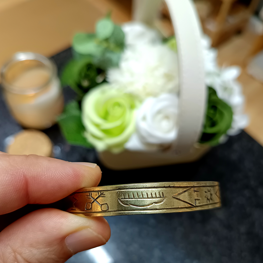 Pulseiras de inspiração em Latão - Pôr-do-Sol, Galáxia, Estrelas, Terra 9