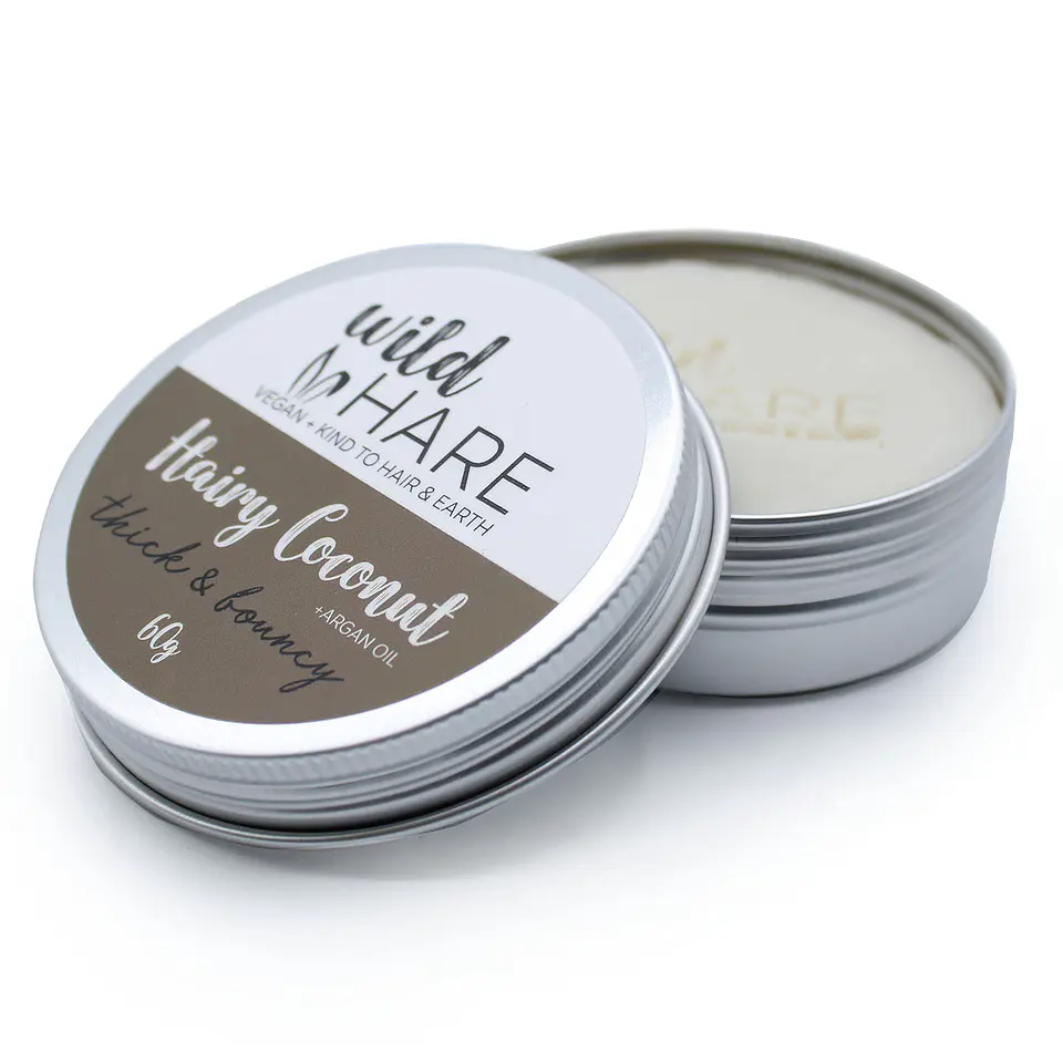 Champô & Condicionador Sólido Wild Hare em Lata - Coco 60g 2