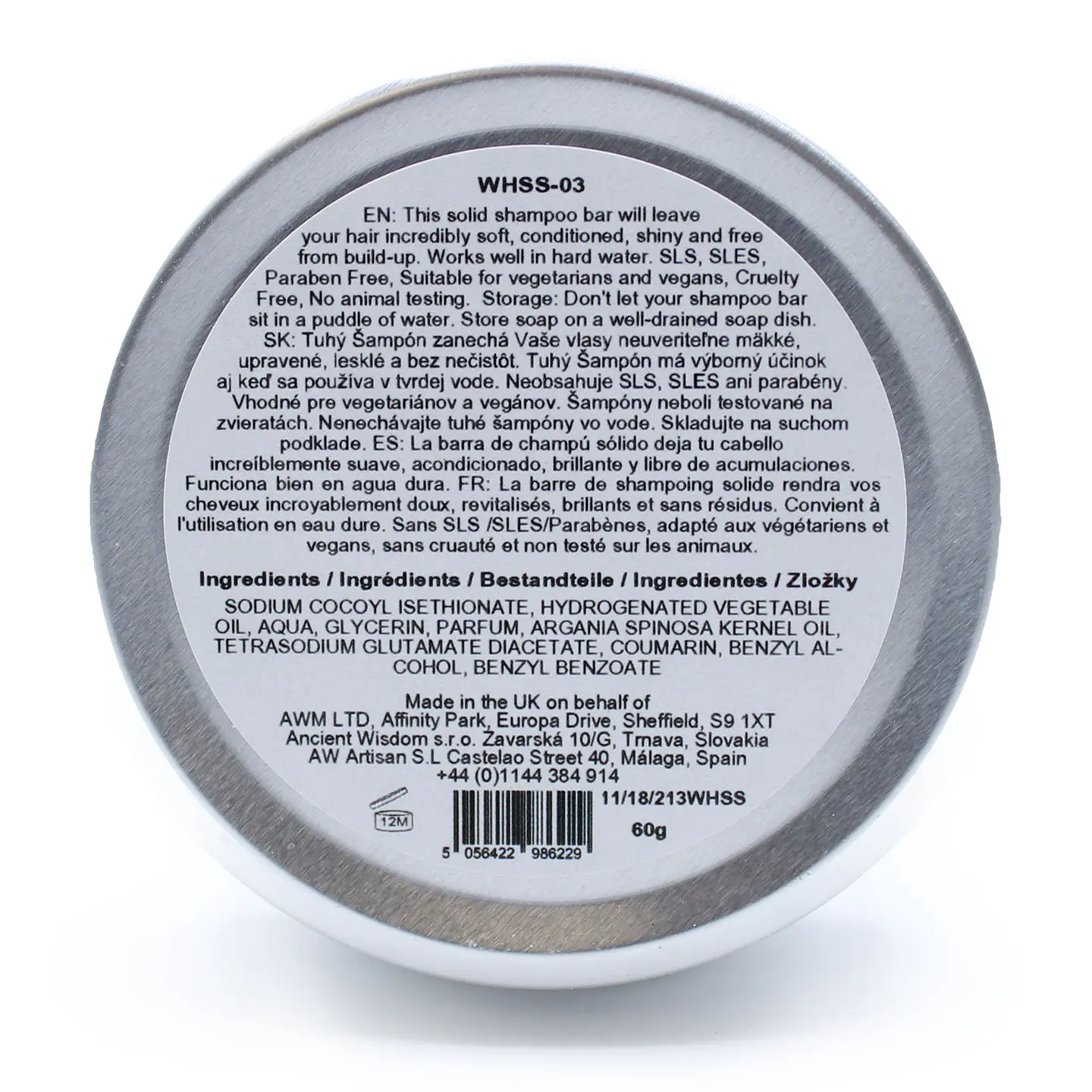 Champô & Condicionador Sólido Wild Hare em Lata - Coco 60g 3