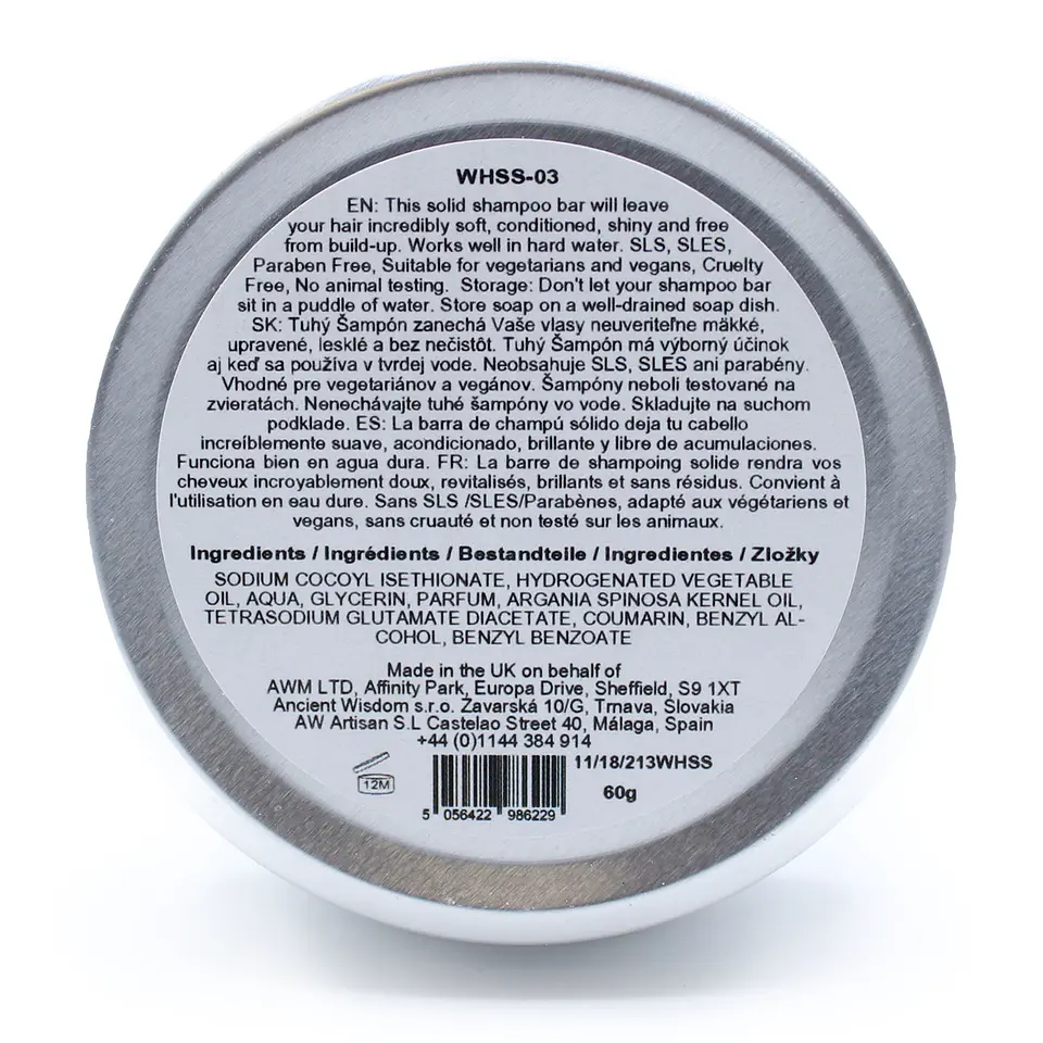 Champô & Condicionador Sólido Wild Hare em Lata - Coco 60g 3