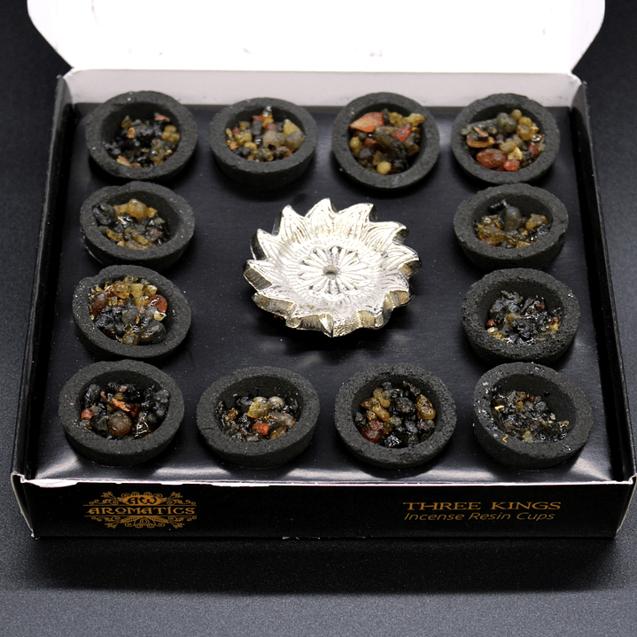 Caixa com 12 Copinhos de Resina & Carvão - Mirra 3