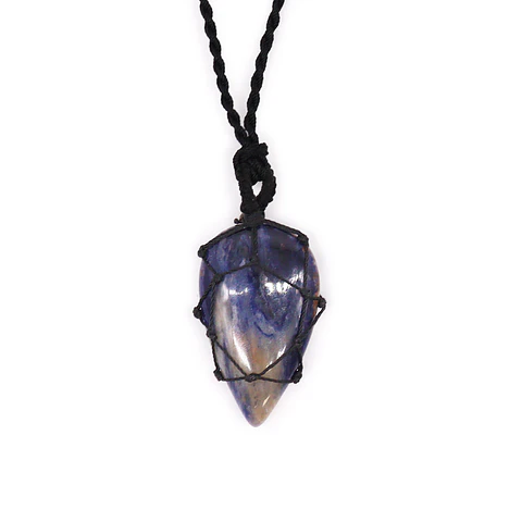 Pingente Gema em Laço - Sodalite