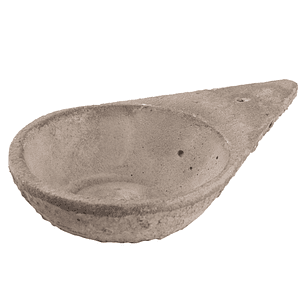 Queimador Rústico em Cimento p/ Tochas, Resinas & Carvão - 14,5x8cm