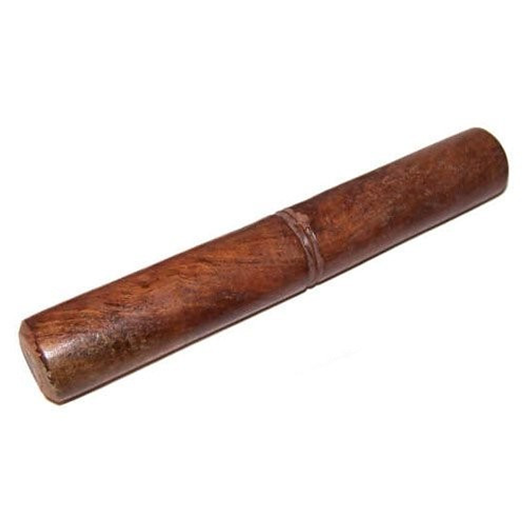 Taça Tibetana “Cogumelo” Extra Alta c/ Bastão de Madeira – Verde Musgo 23x10,5cm 6