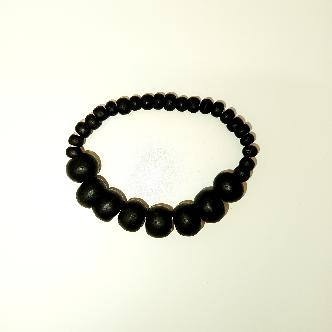 Pulseiras de Contas em Madeira Negra de Coco 3