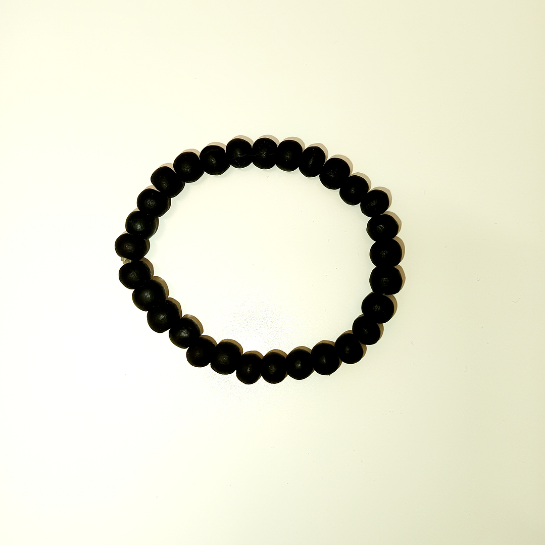 Pulseiras de Contas em Madeira Negra de Coco 4