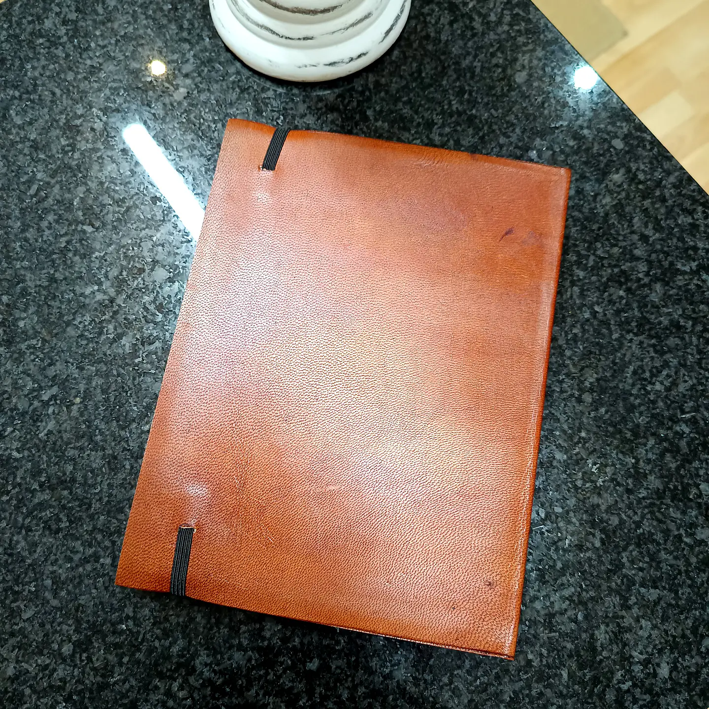 Caderno de Couro Vegetal com Alça - Árvore da Vida 20,5x16x2cm 3