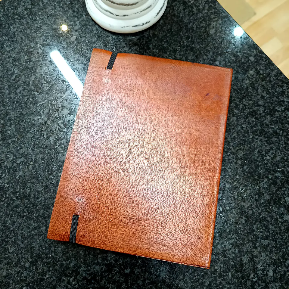 Caderno de Couro Vegetal com Alça - Árvore da Vida 20,5x16x2cm 3