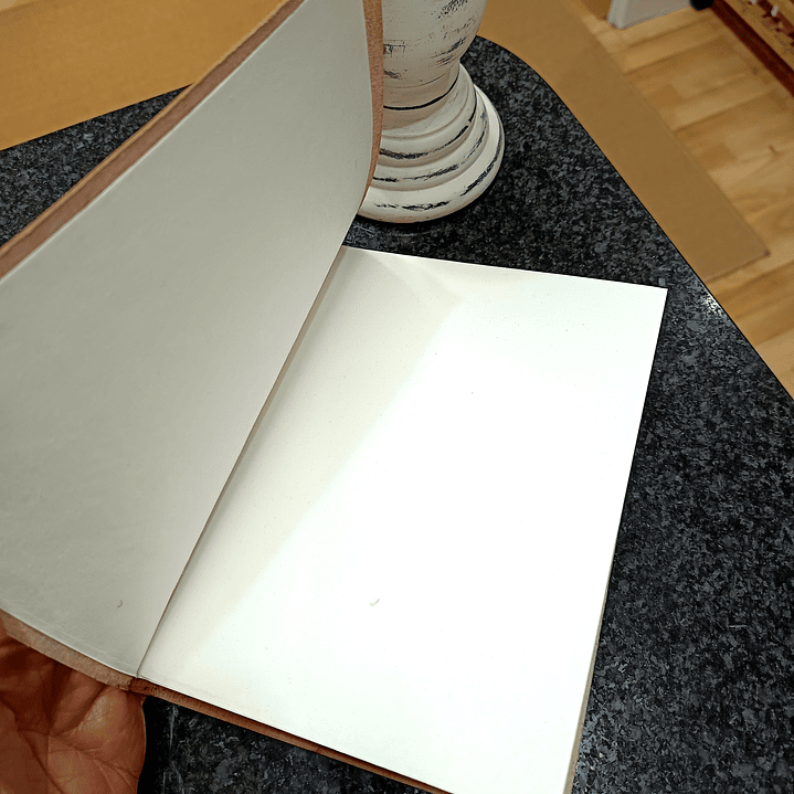 Caderno de Couro Vegetal com Alça - Árvore da Vida 20,5x16x2cm 4