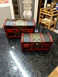 Conjunto de 2 Caixas Coloniais - Baú Metal em Relevo 10x18x10cm - Thumbnail 2