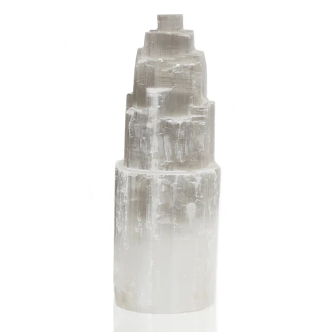 Candeeiro Natural Torre de Selenite - 25cm