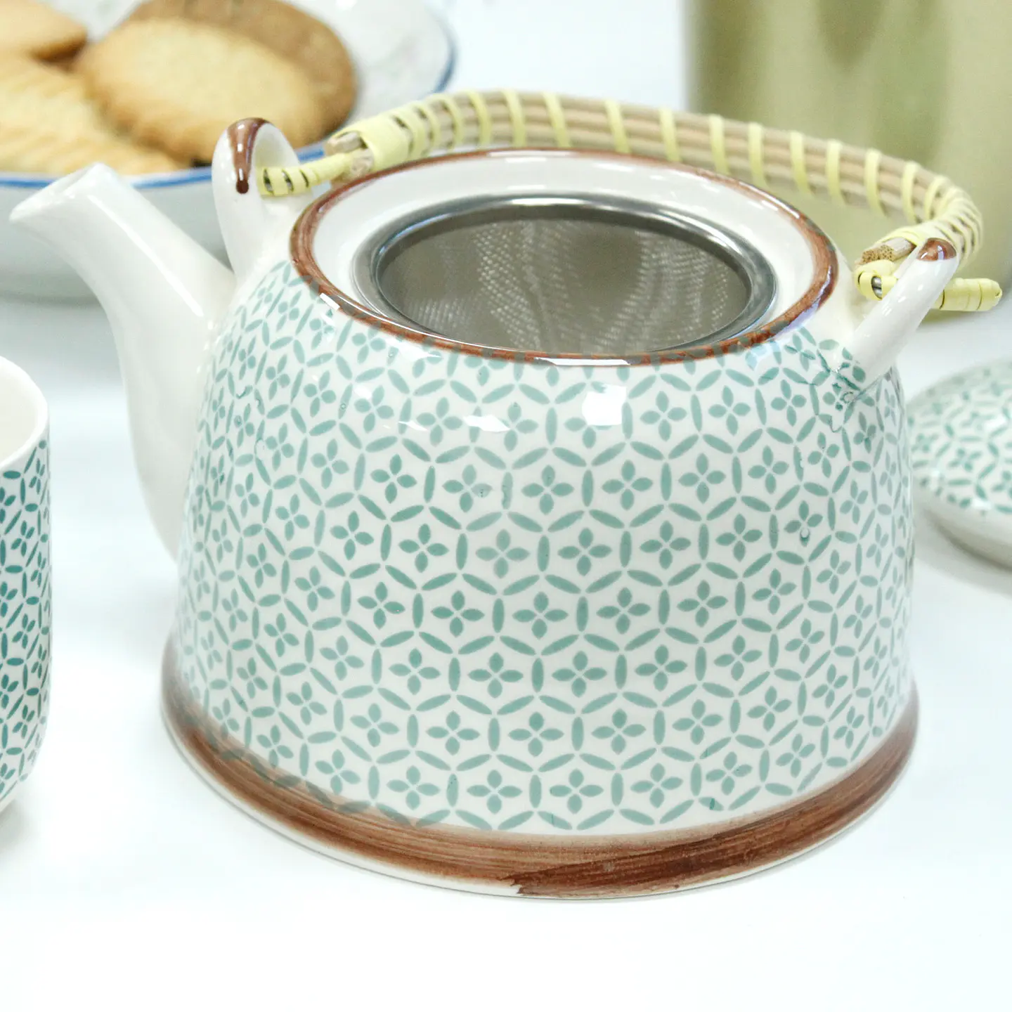 Conjunto de Bule & Chávenas em Cerâmica - Mosaico Verde 850 ml 6