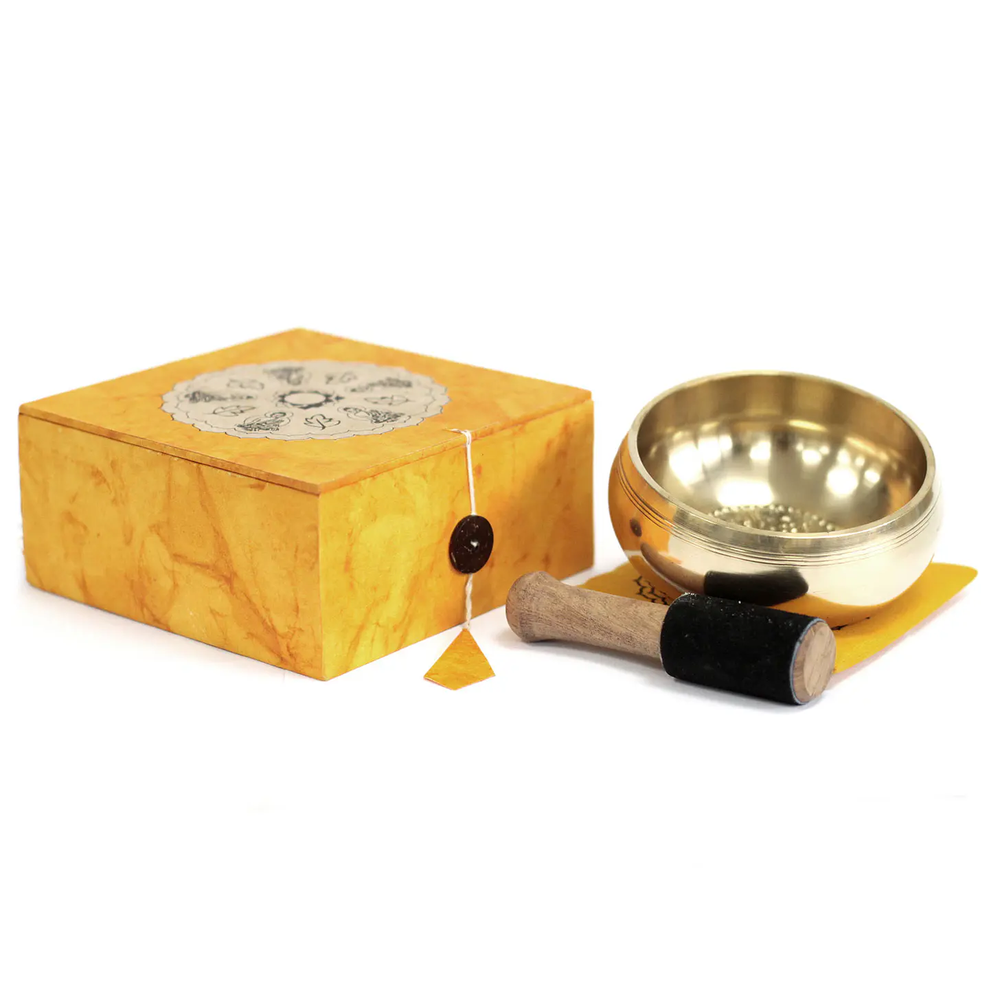 Gift Set Taça Tibetana Média - Caixa Amarela 11,5cm 1
