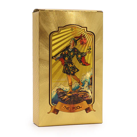 Cartas de Tarot Arcanos Tradicionais - Folha Dourada
