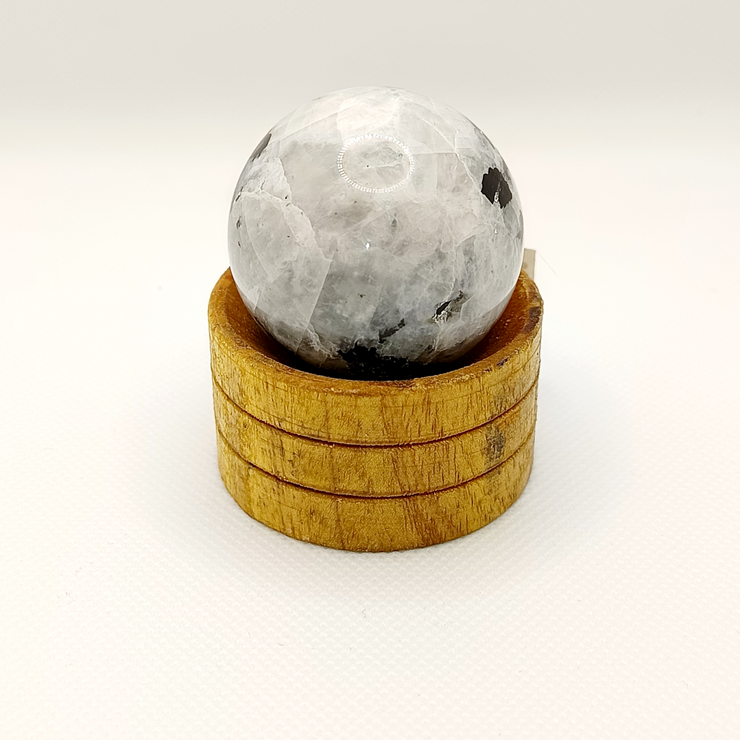 Esfera de Cristal de Pedra Natural c/ Base 40mm - Pedra da Lua Indiana 2
