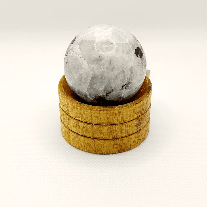 Esfera de Cristal de Pedra Natural c/ Base 40mm - Pedra da Lua Indiana 2