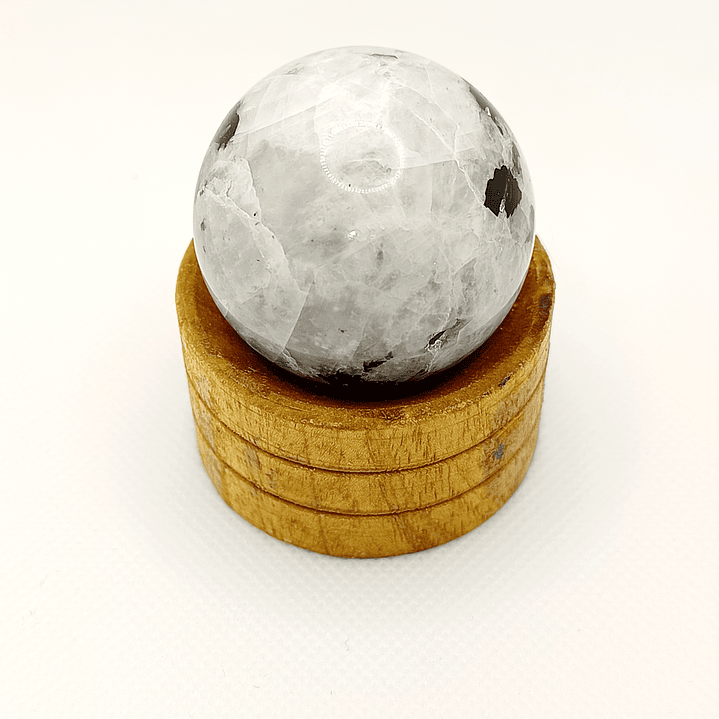 Esfera de Cristal de Pedra Natural c/ Base 40mm - Pedra da Lua Indiana 3