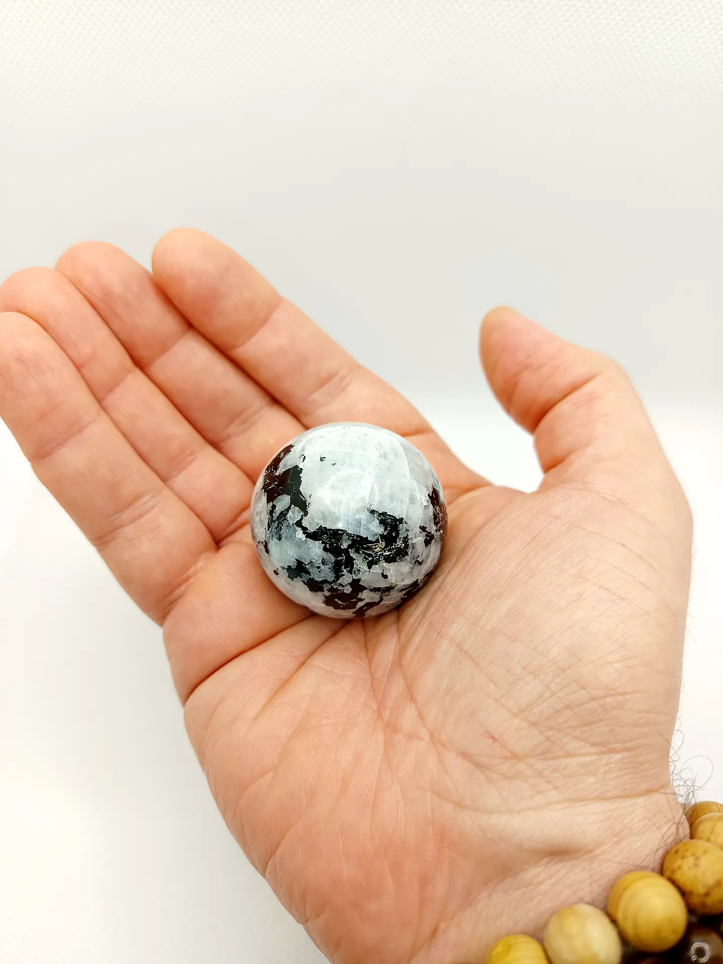 Esfera de Cristal de Pedra Natural c/ Base 40mm - Pedra da Lua Indiana 4