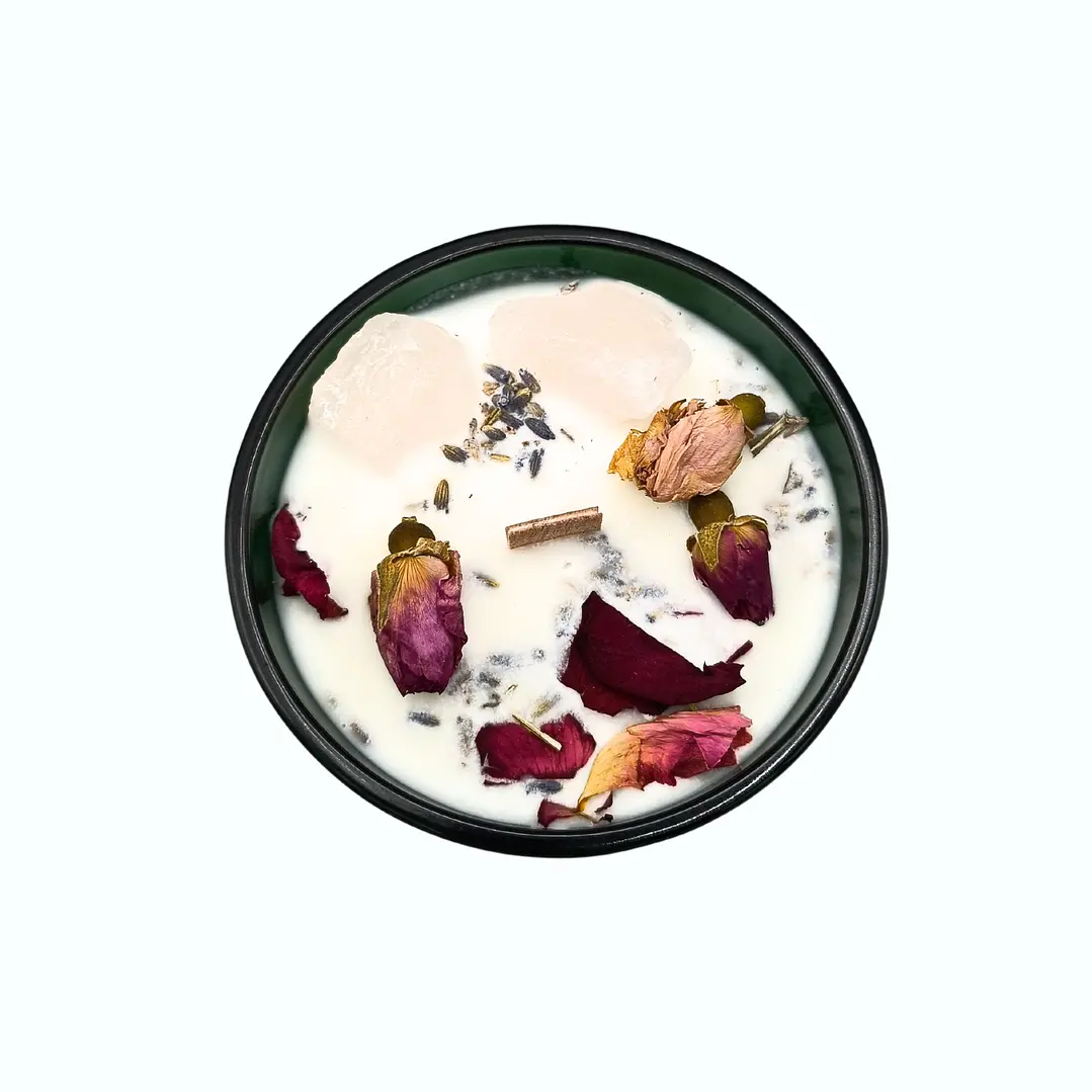 Vela Mágica Floral de Soja c/ Cristais Hop Hare - Os Amantes 175gr 3