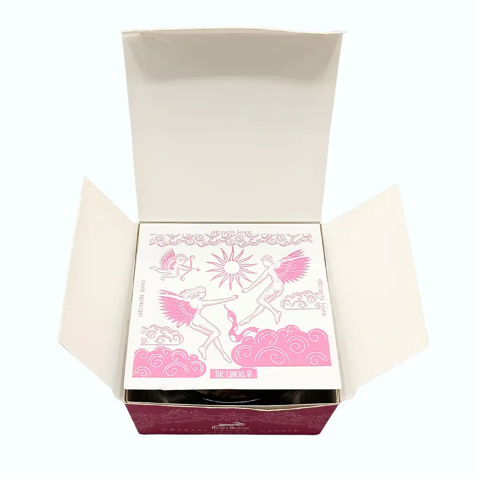 Vela Mágica Floral de Soja c/ Cristais Hop Hare - Os Amantes 175gr 6