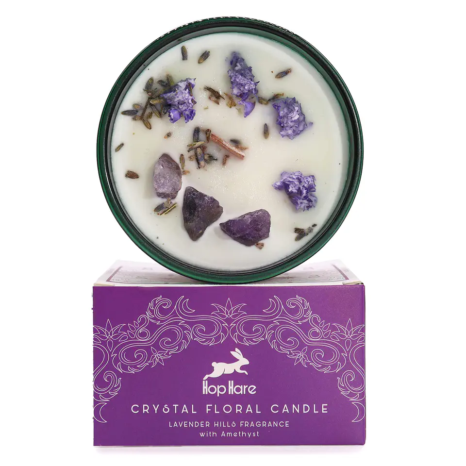 Vela Mágica Floral de Soja c/ Cristais Hop Hare - A Lua 175gr 1